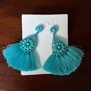 Turquoise Tassel Earrings